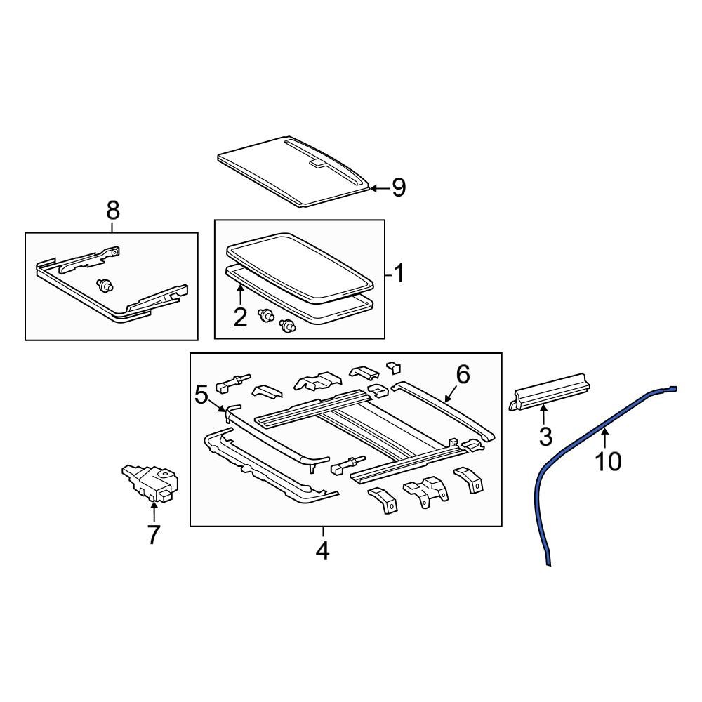 Toyota OE 6324806040 Rear Left Sunroof Drain Hose