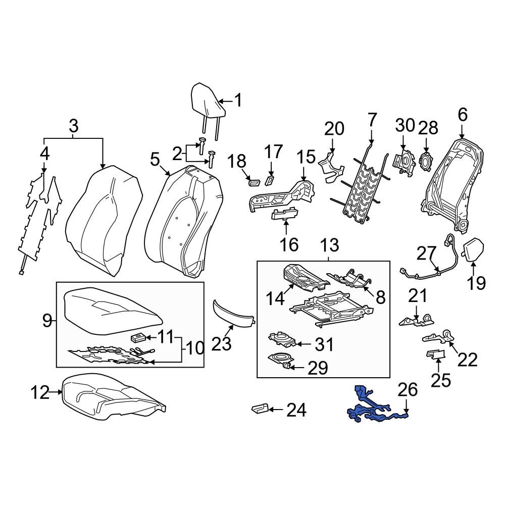 Toyota OE 8219106710 Power Seat Wiring Harness