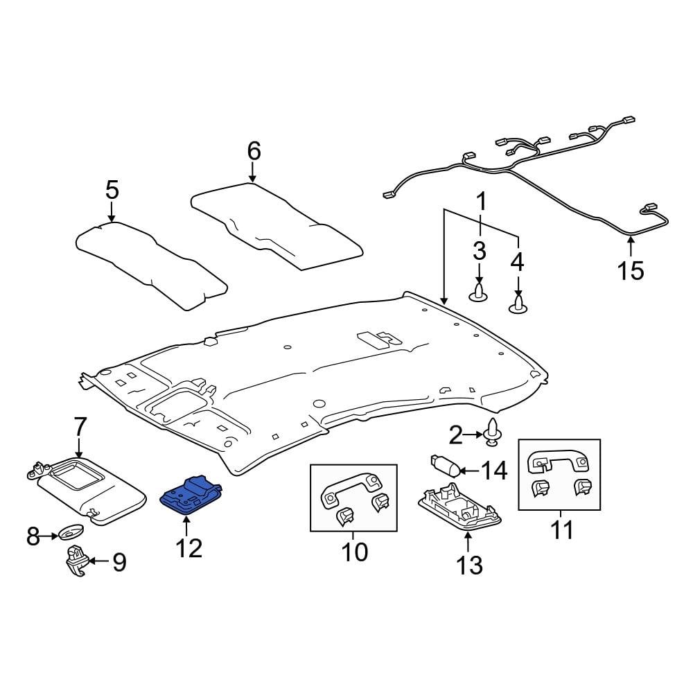 Toyota OE 6360506240E0 - Upper Overhead Console