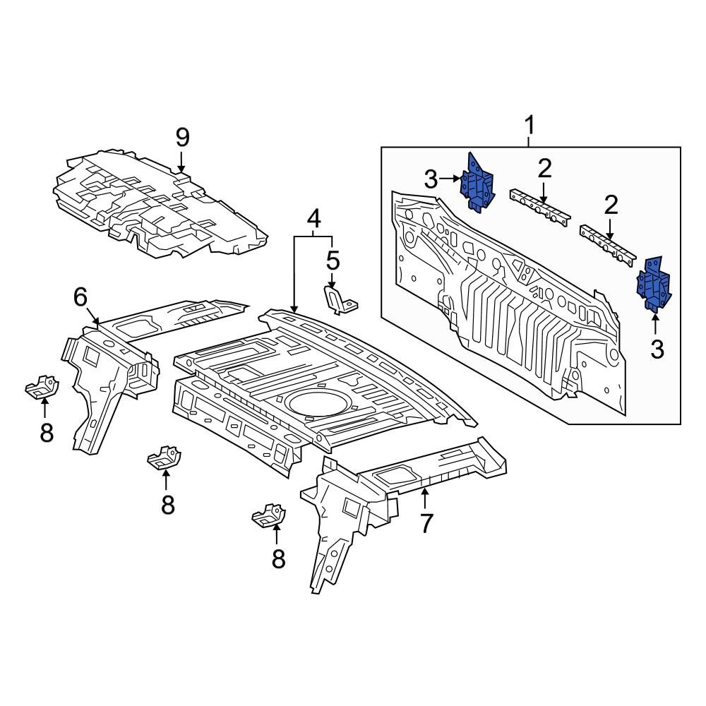 Toyota OE 5830406050 - Left Rear Body Panel Bracket