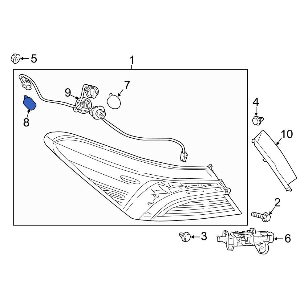 Toyota OE 9098111069 Side Marker Light Bulb