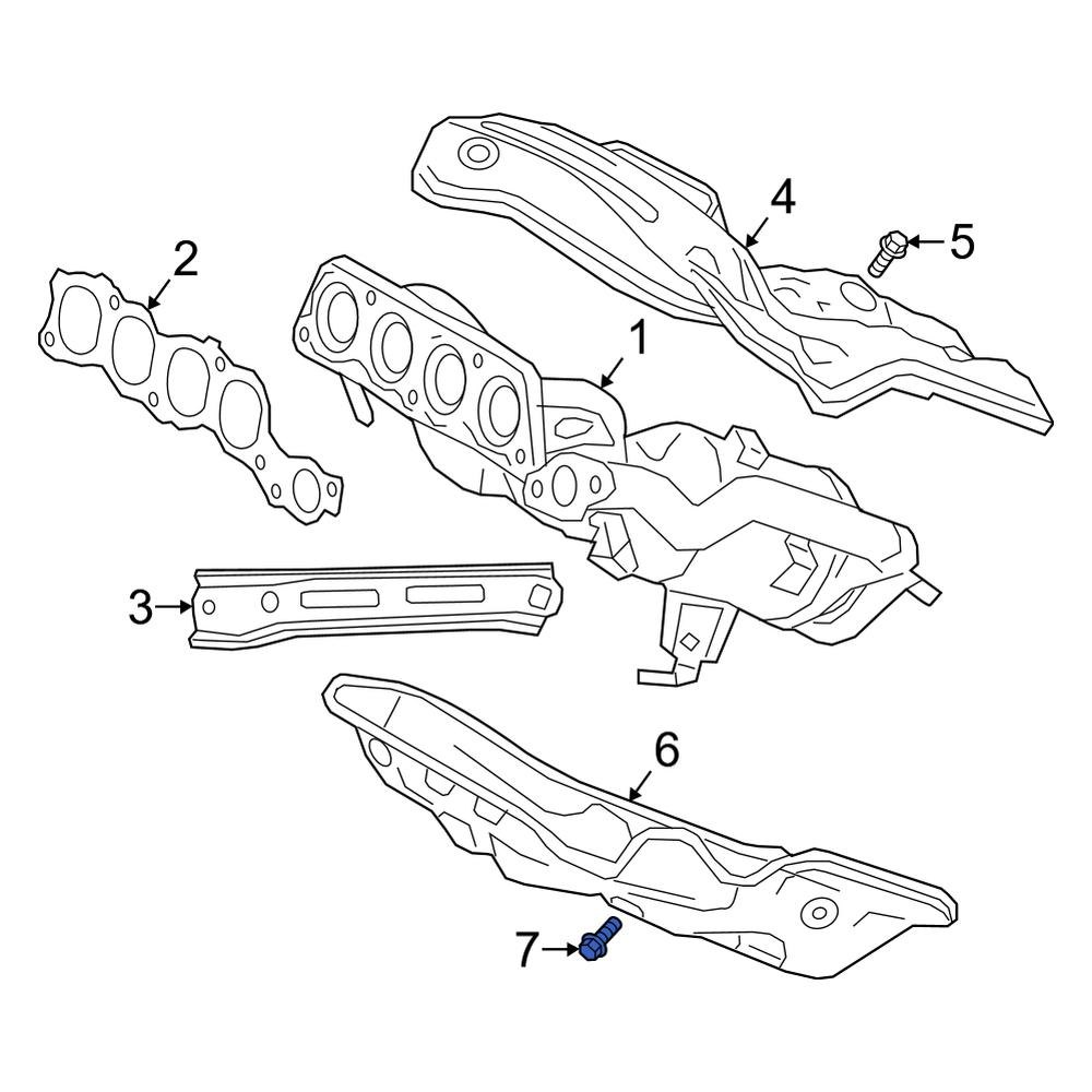 Toyota OE 9155180612 Upper Exhaust Manifold Heat Shield Bolt