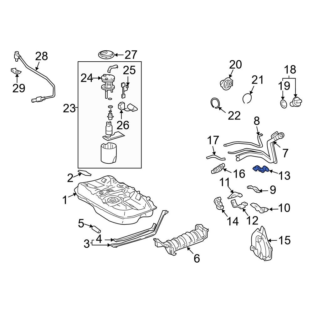 Toyota OE 7728506060 Fuel Tank Vent Hose Clamp