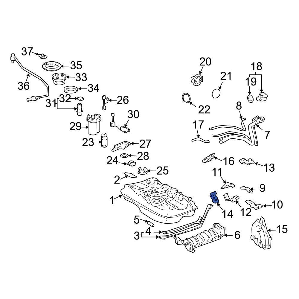 Toyota OE 7722933060 Fuel Tank Vent Hose Clamp