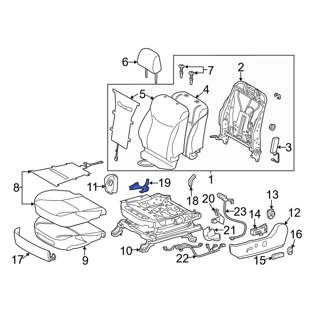 Toyota OE 7153852050G0 - Seat Back Recliner Adjustment Mechanism Cover