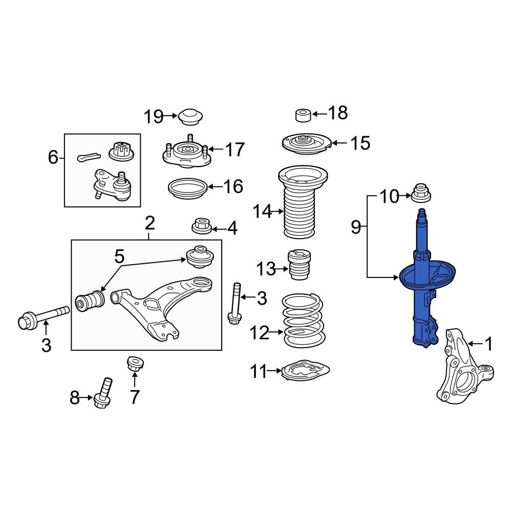 Toyota OE 4852080335 Front Left Suspension Strut