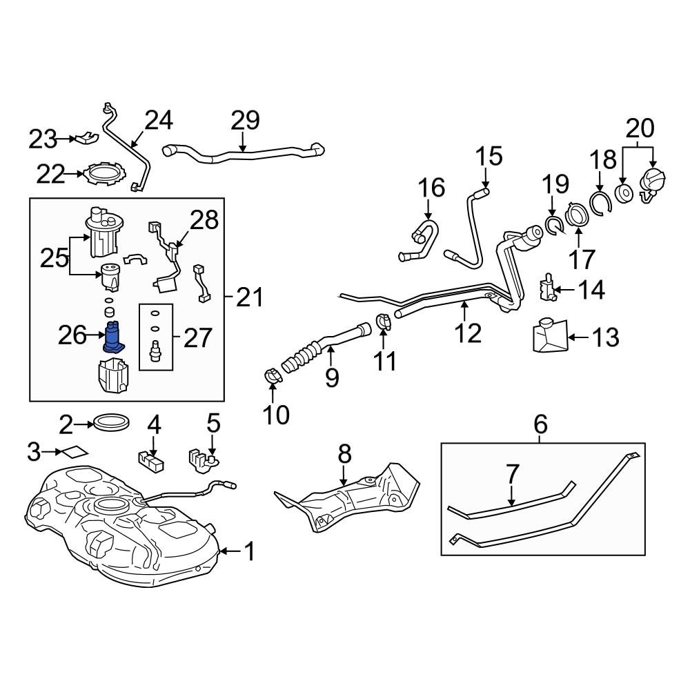 Toyota OE 2322021210 - Fuel Pump and Strainer Set