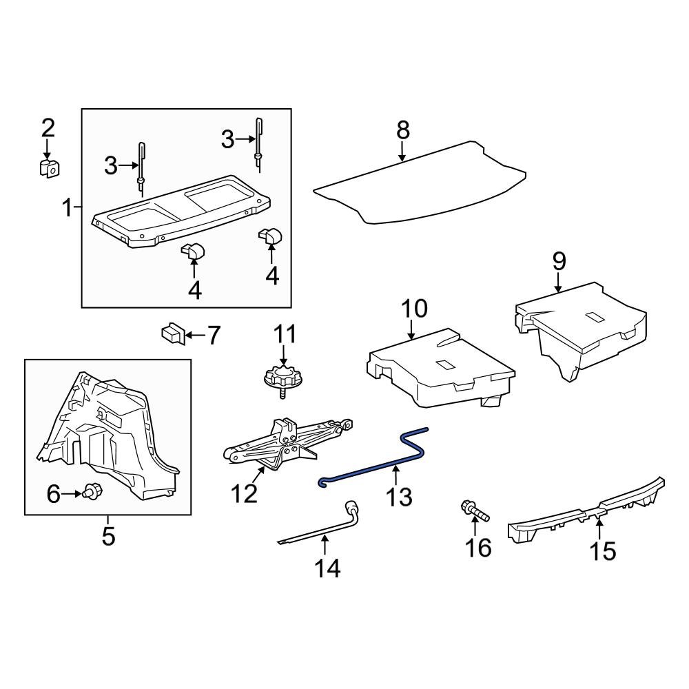 Toyota OE 0911352060 Rear Floor Jack Handle