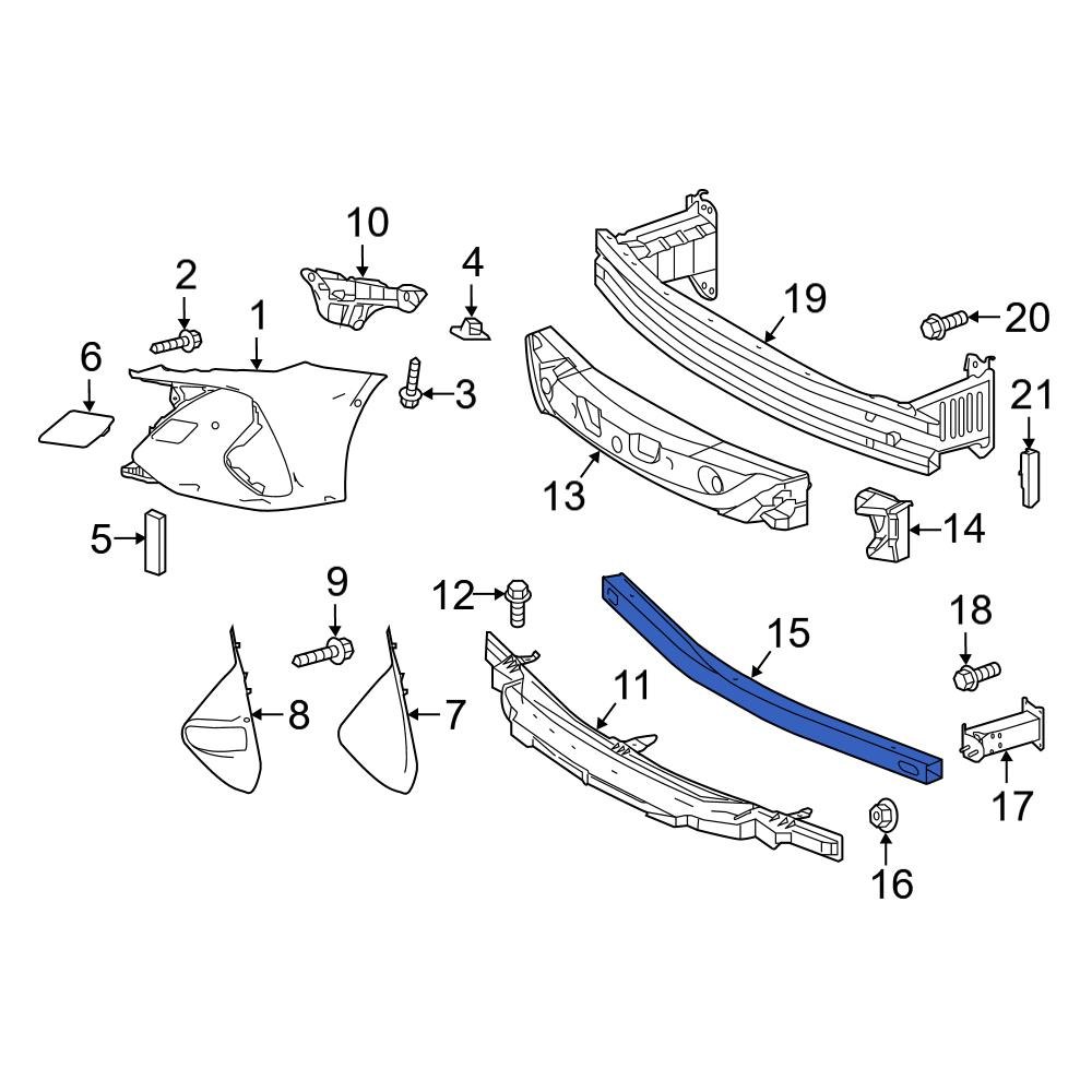 Toyota OE 5213247010 - Front Lower Bumper Impact Bar