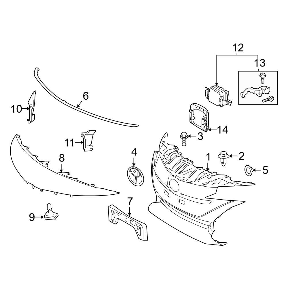 Toyota OE 5310147041 - Front Upper Grille