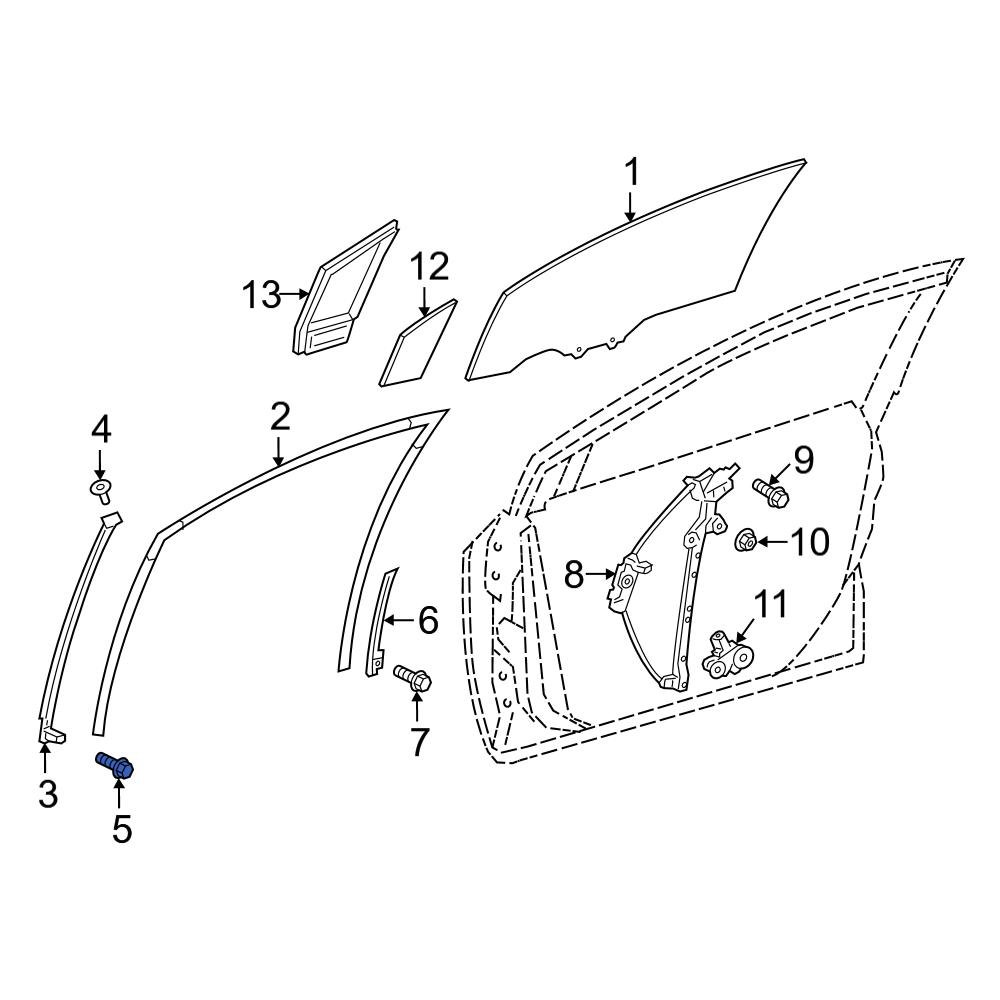 Toyota OE 9015150026 Front Window Regulator Guide Bolt