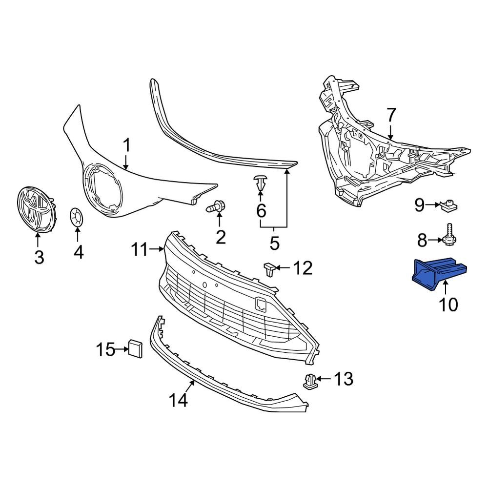 Toyota OE 52521F4010 - Grille Reinforcement Bracket