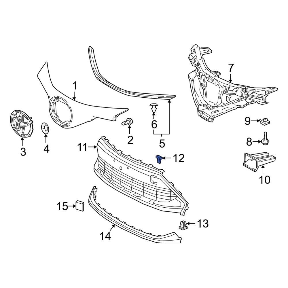 Toyota OE 753920R010 - Bumper Cover Retainer