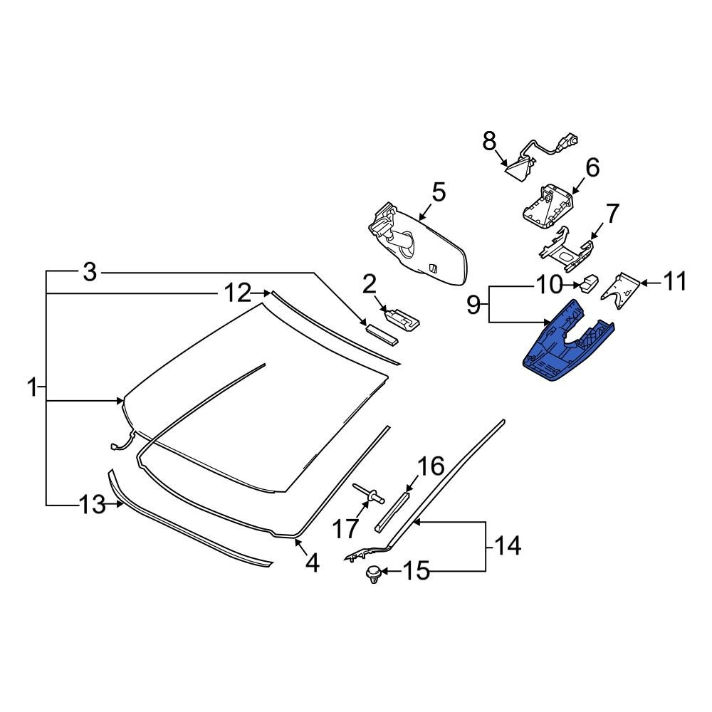 Toyota OE 8646610030 Front Interior Rear View Mirror Cover