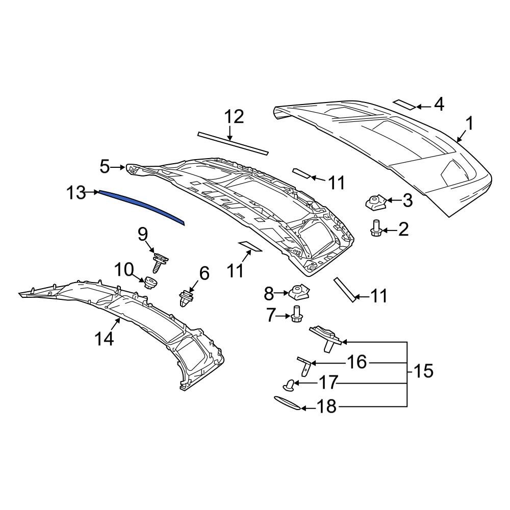 Toyota OE 76872F4010 Spoiler Gasket