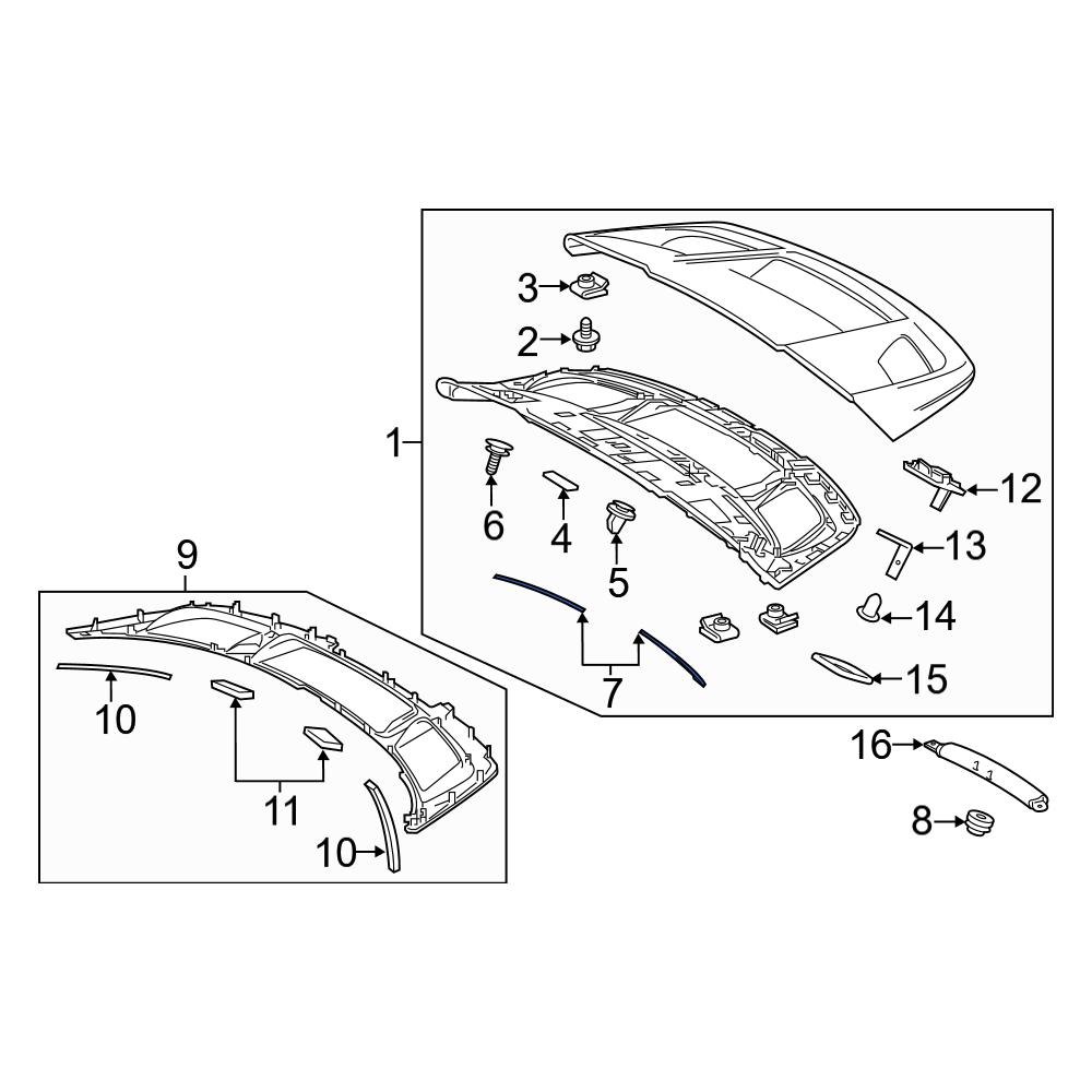 Toyota OE 7687510040 Spoiler Gasket