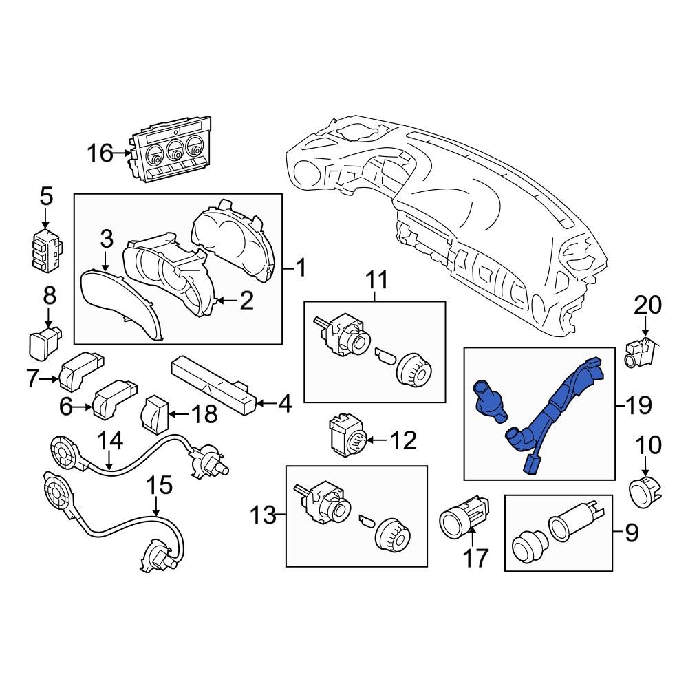 Toyota OE SU00302095 Cabin Air Temperature Sensor Aspirator Tube