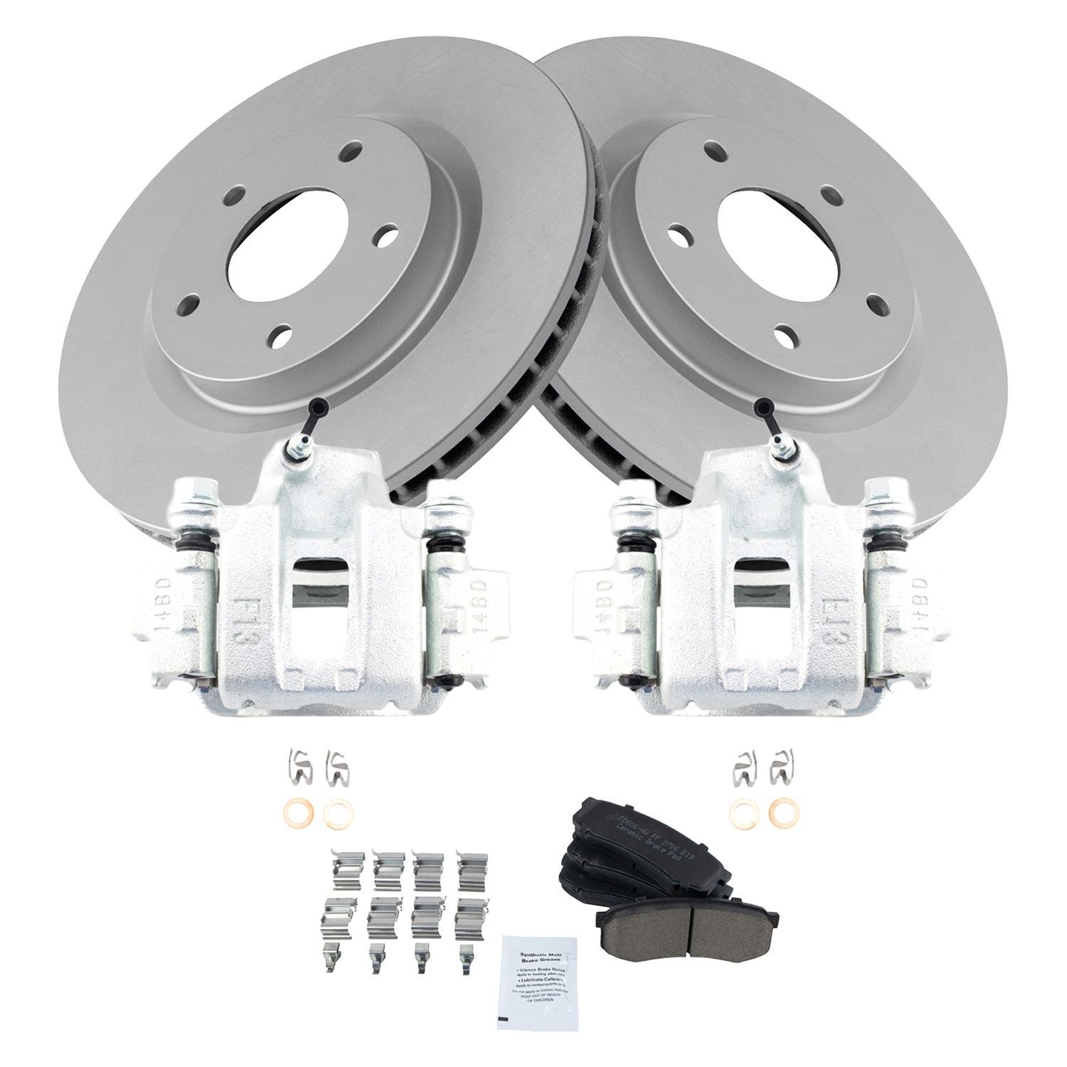 TRQ® BKA22036 Performance Ceramic Rear Brake Kit with Calipers