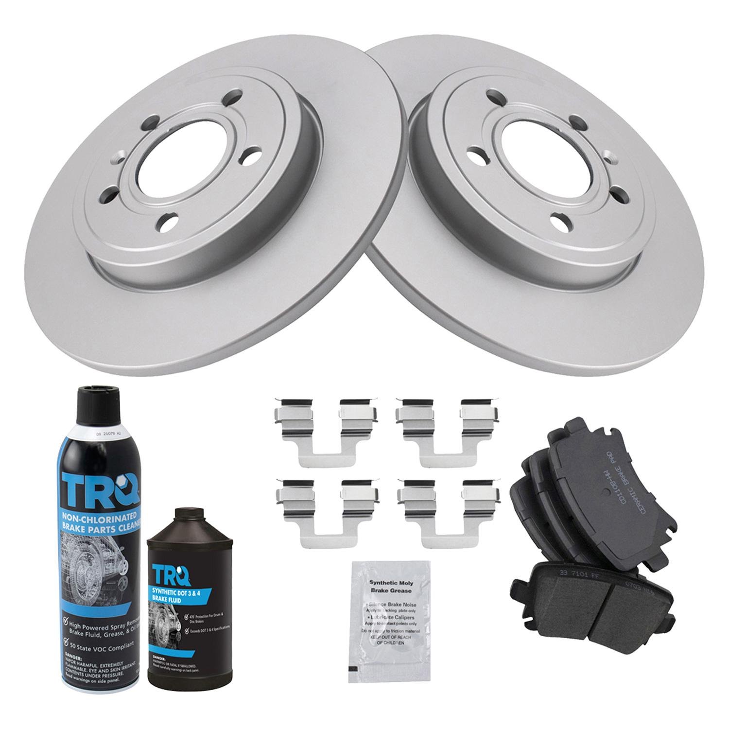 Trq Bka Rear Disc Brake Kit With Ceramic Pads