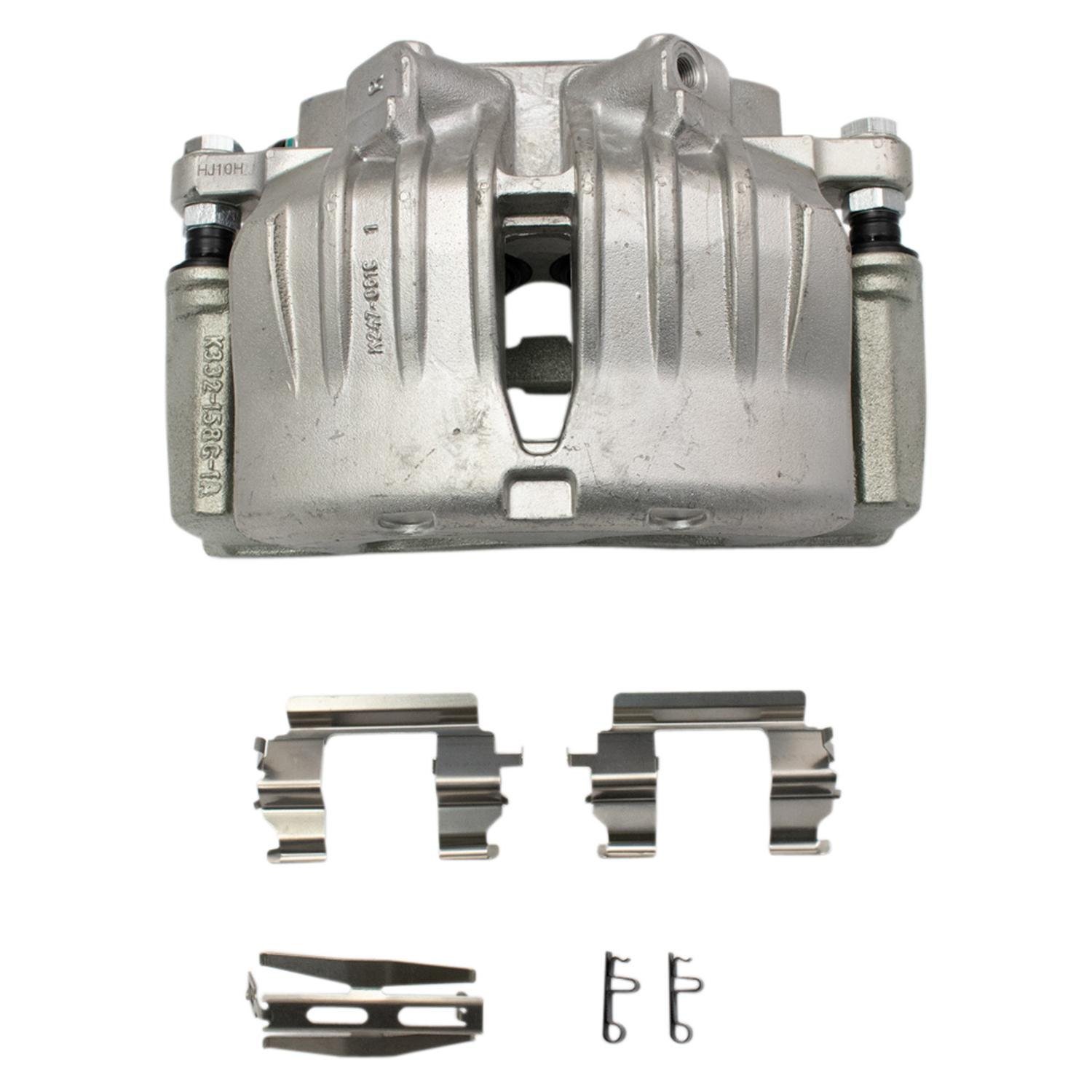 TRQ® BKA25206 Ceramic Brake Pad & Rotor Kit with Calipers