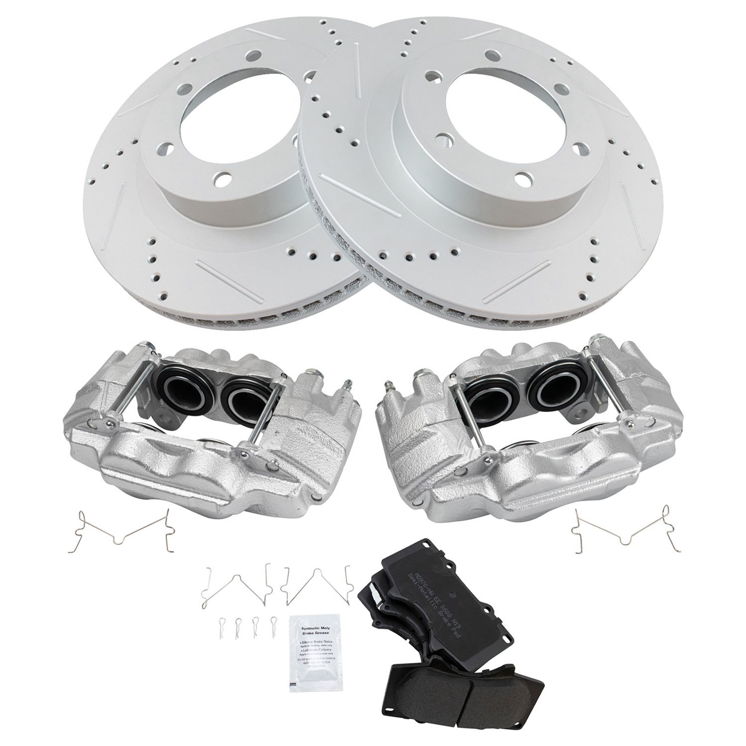 TRQ® BKA26286 SemiMetallic Performance Brake Pad & Rotor Kit with