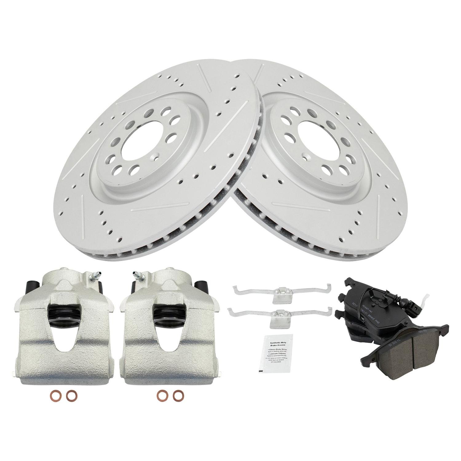 TRQ® BKA26310 SemiMetallic Performance Brake Pad & Rotor Kit with