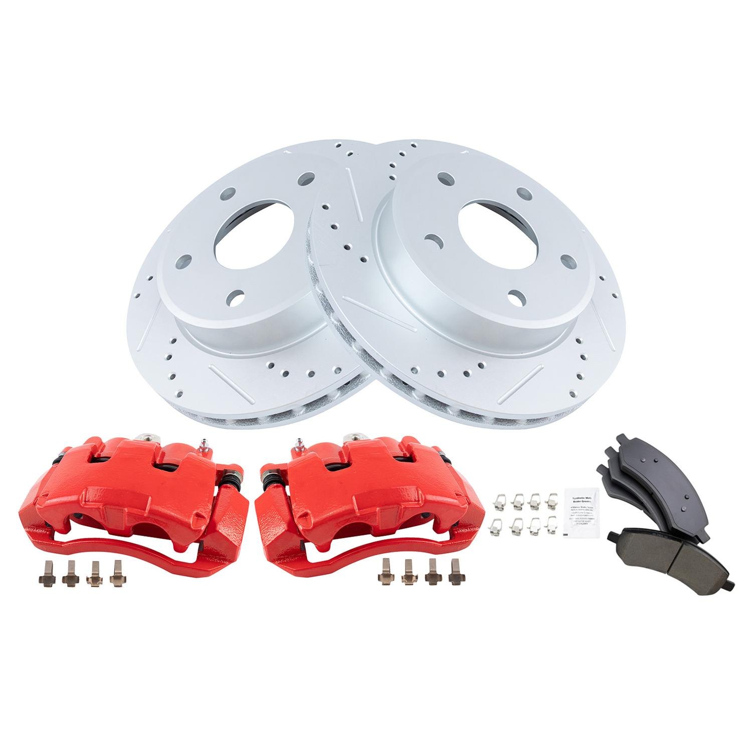 Trq Bka Performance Ceramic Front Brake Kit With Calipers