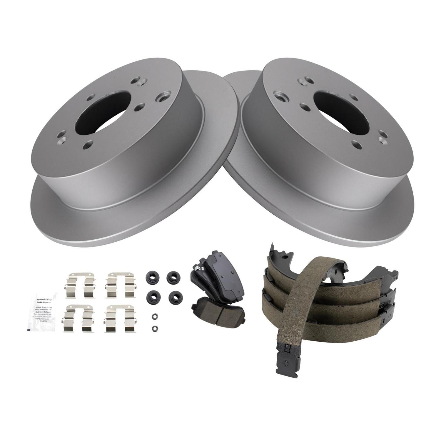 Trq Bka Rear Disc Brake Kit With Ceramic Pads