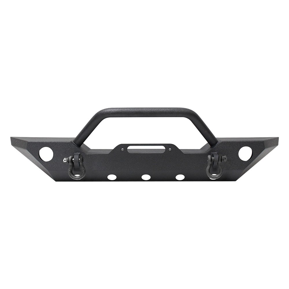 Tuff-bar® - Jeep Wrangler 2018 Mid Width Black Front Winch Hd Bumper 