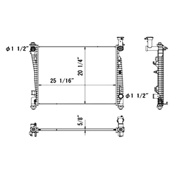 thumbnail image 2 of DNA Motoring CU13076 1-Row Aluminum Core Radiator Engine 2 of 13