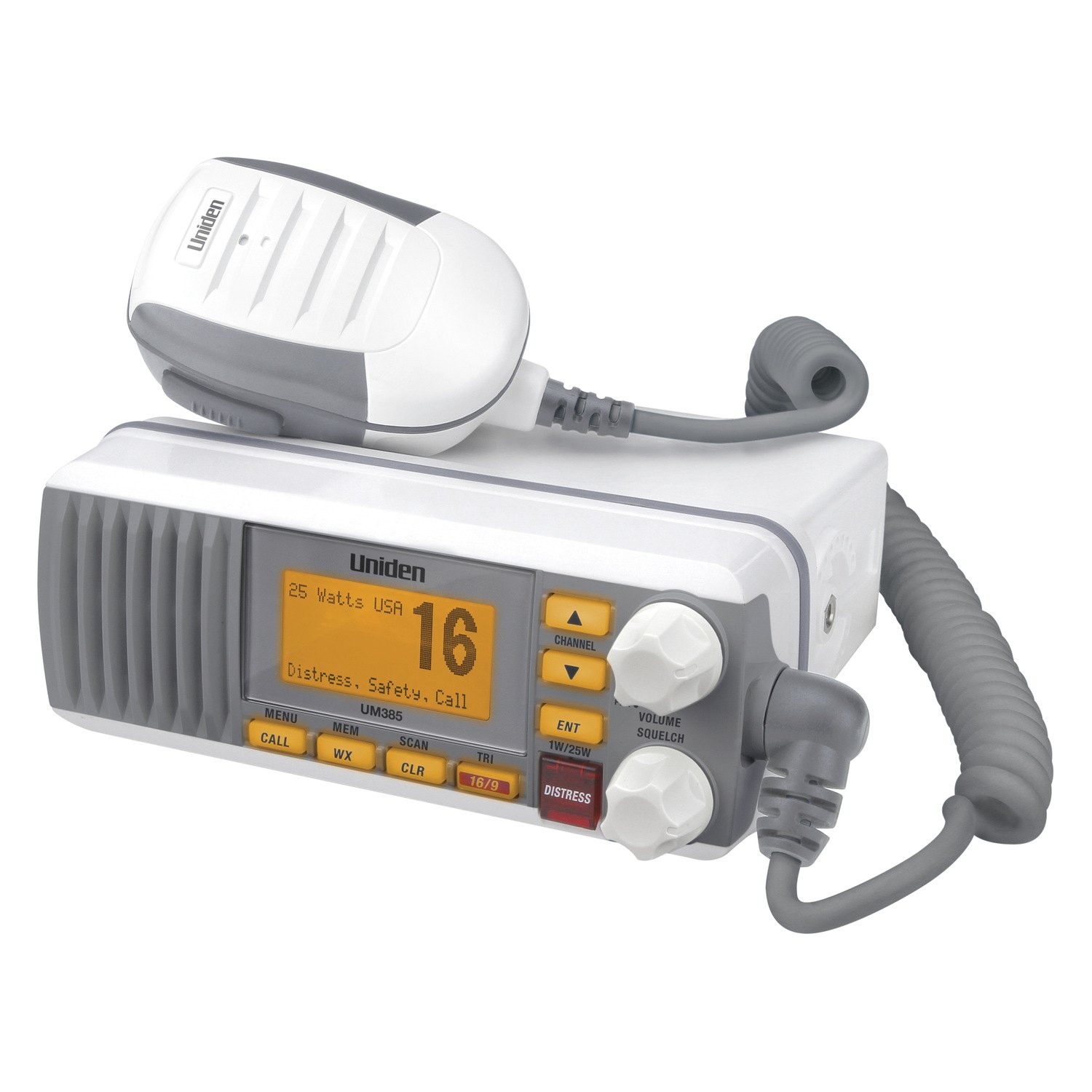 Uniden® UM385 Solara 25W RF White Fixed Mount VHF Radio