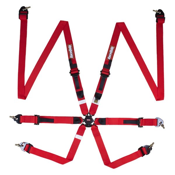 RaceQuip® 856016 - 6-Point FIA Harness Set, Red