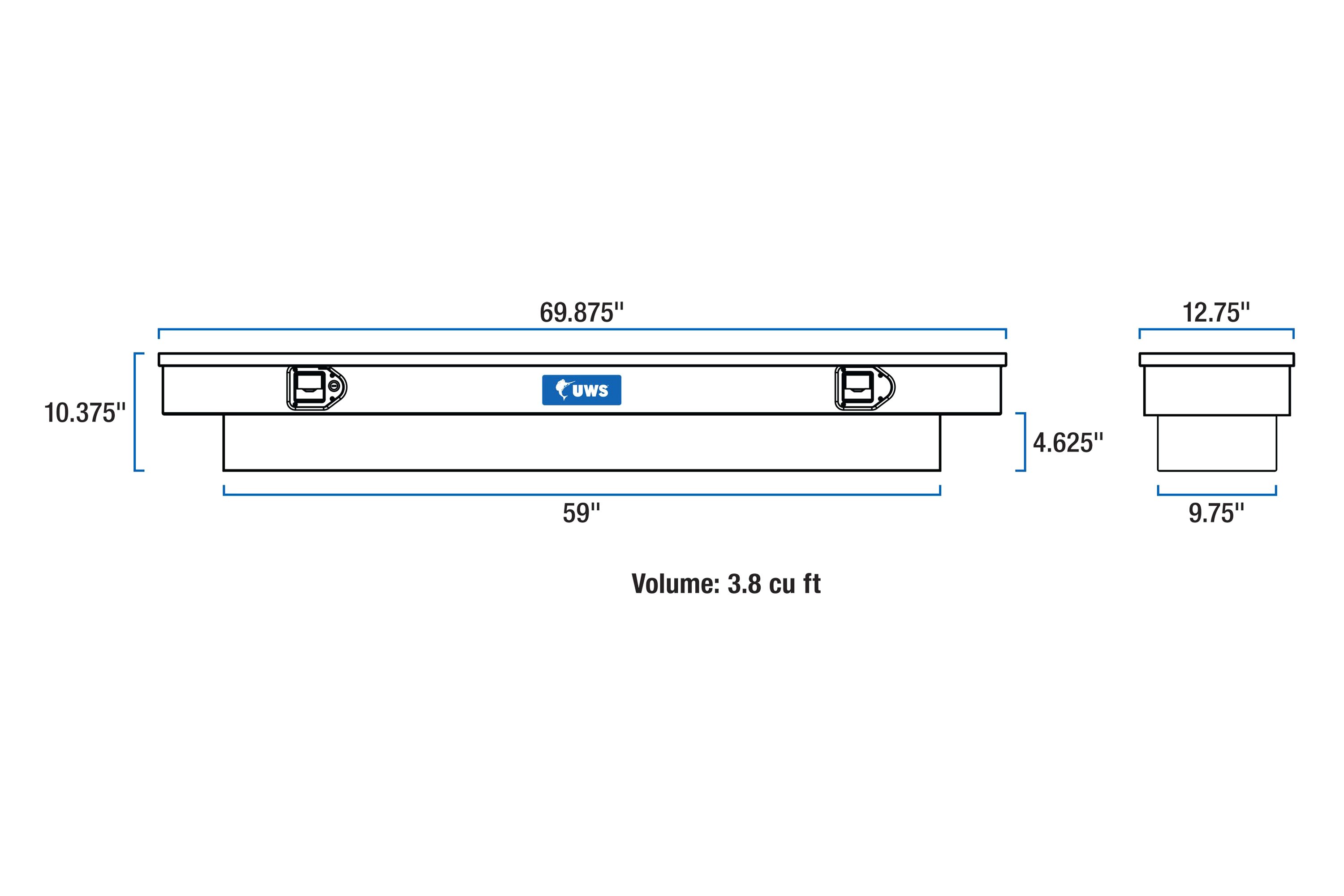 UWS® EC10532 - Narrow Single Lid Crossover Tool Box