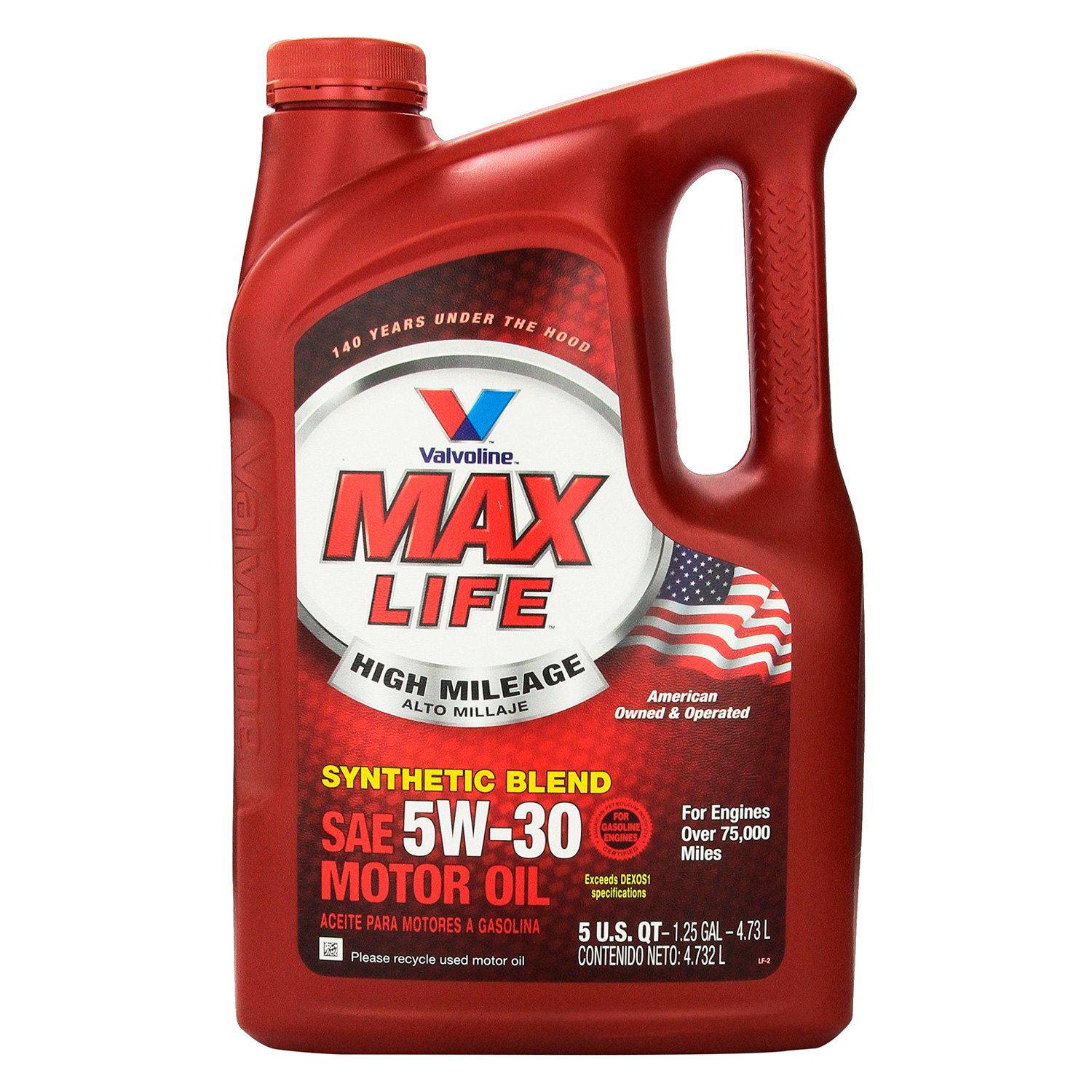 Valvoline® High Mileage Sae 5w 30 Synthetic Blend With Maxlife