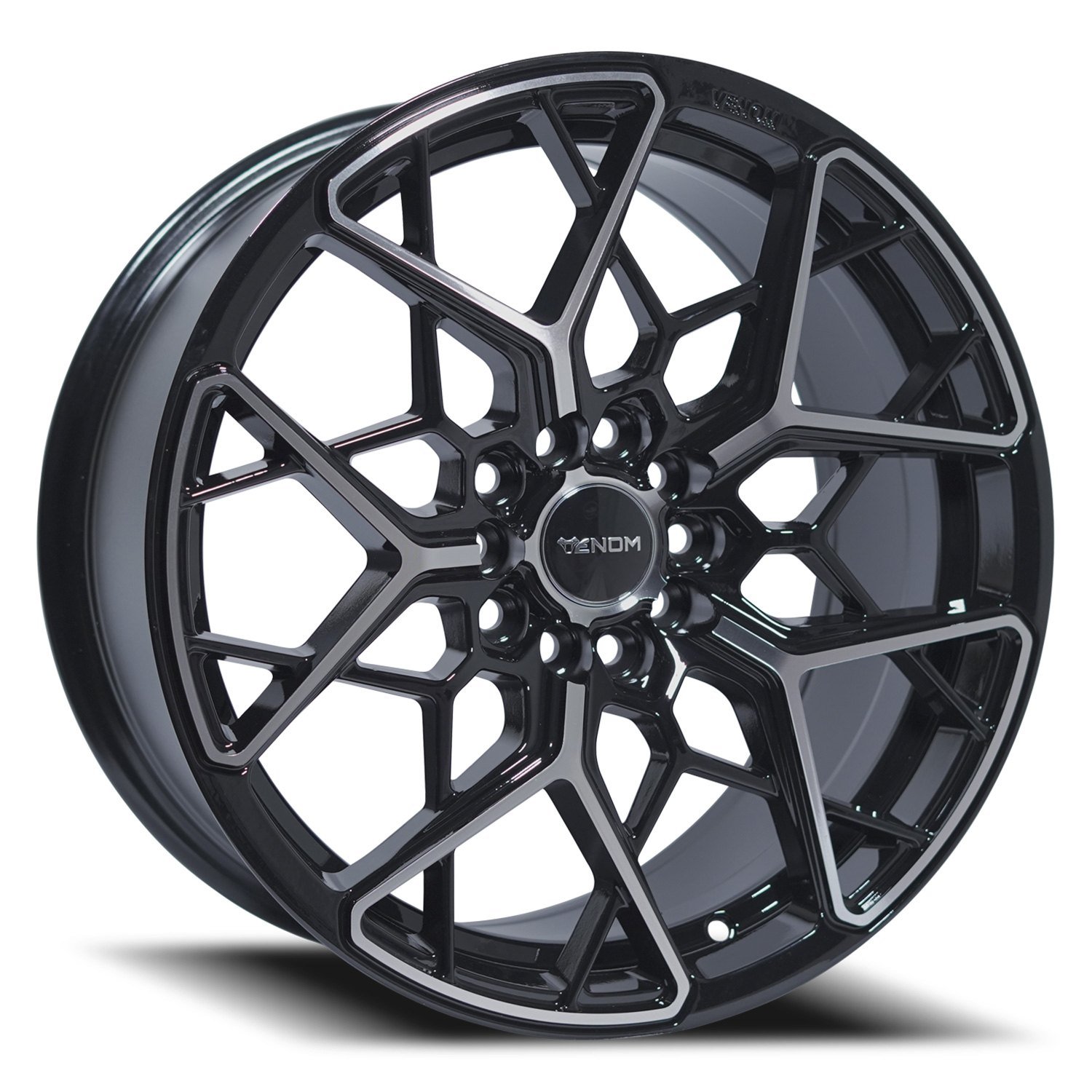 VENOM WHEELS® 46 Wheels - Gloss Black with Machined Face Rims