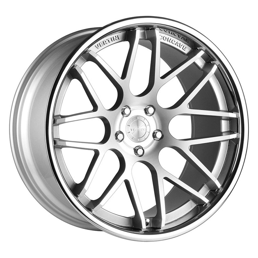 VERTINI® RFS2.5 Wheels - Brushed Silver with Chrome Lip Rims ...