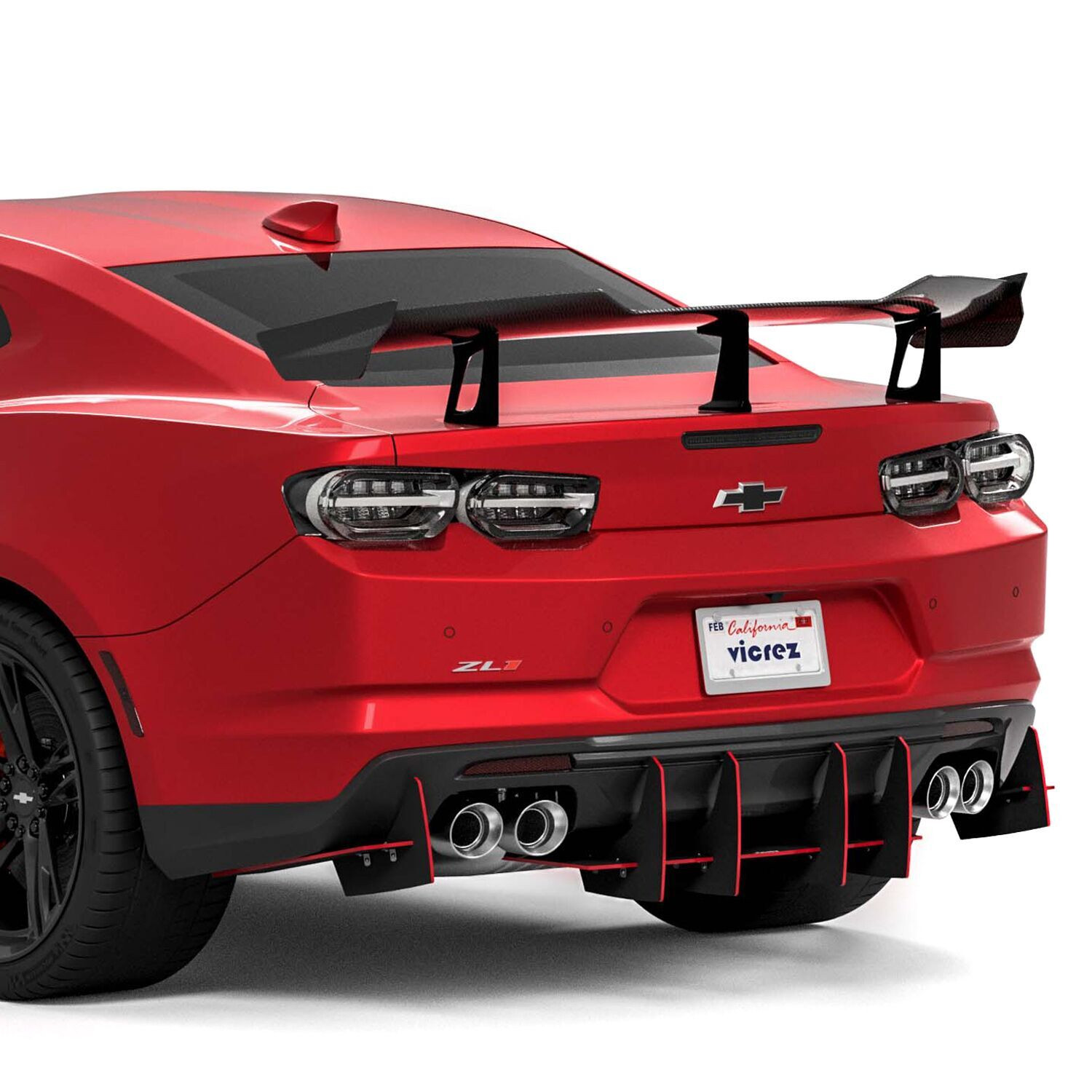 Vicrez® vz102634-DC - Genali VR2 Style Rear Diffuser