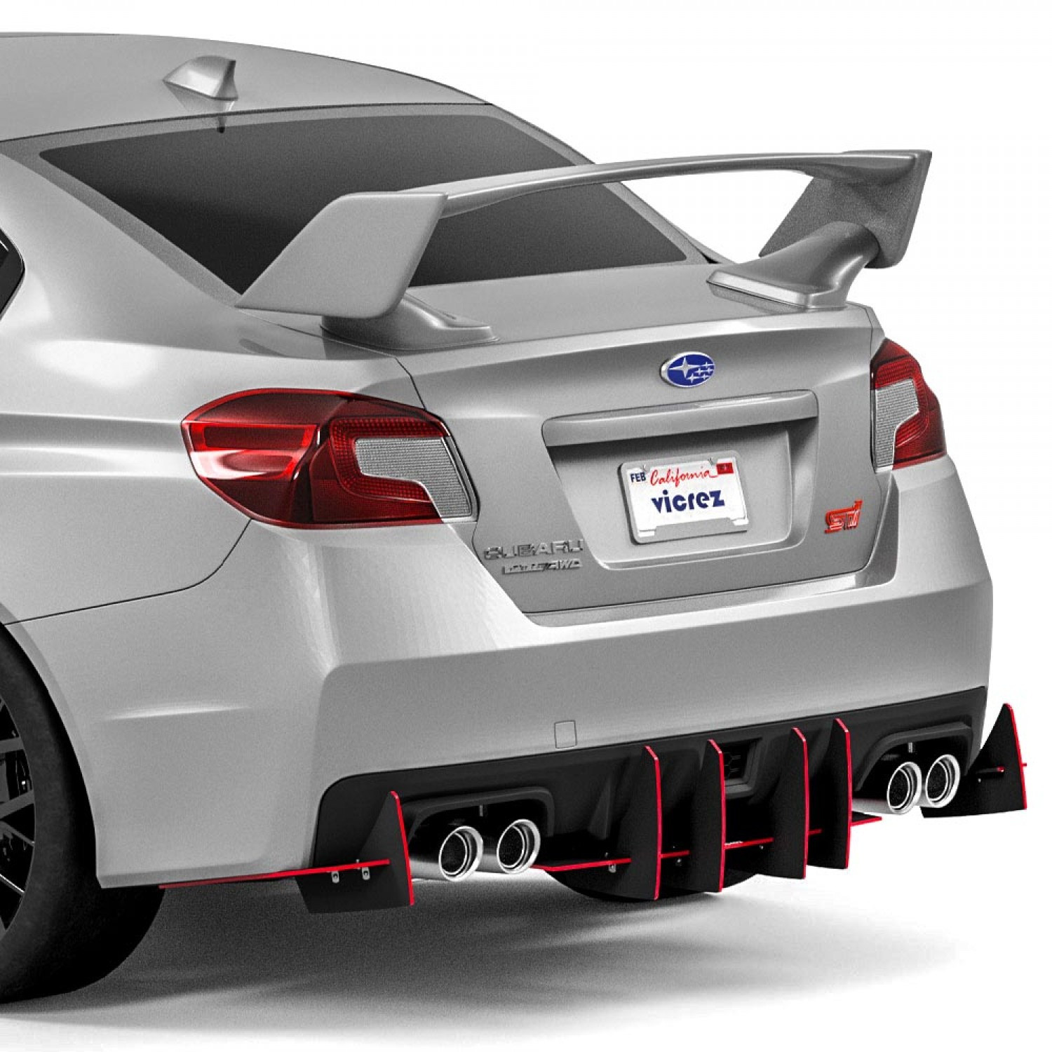 Vicrez® vz102638 - Genali VR2 Style Rear Diffuser