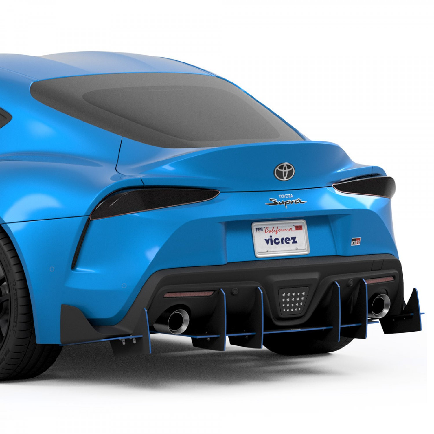 Vicrez® vz102641 - Genali VR2 Style Rear Diffuser