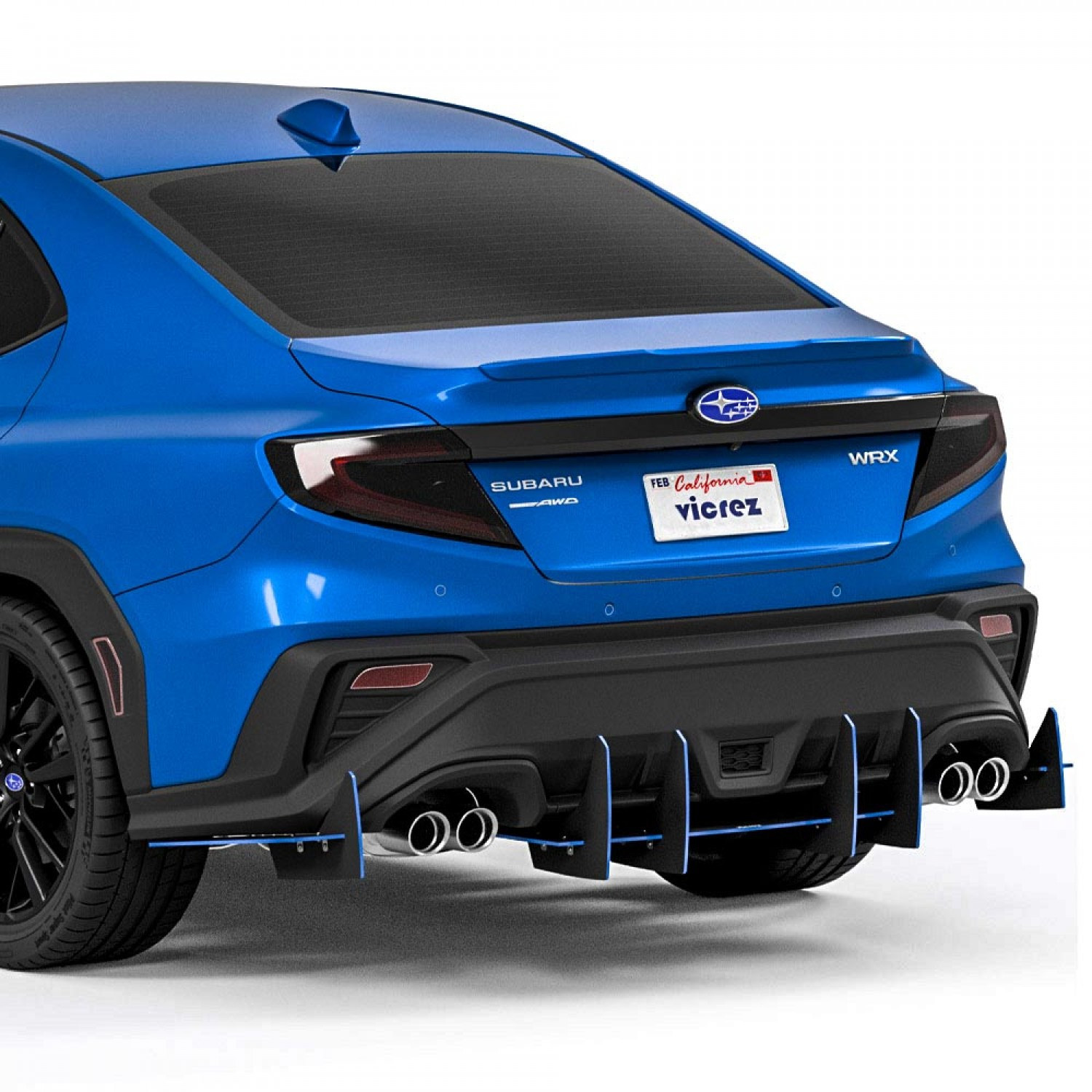 Vicrez® vz102647 - Genali VR2 Style Rear Diffuser