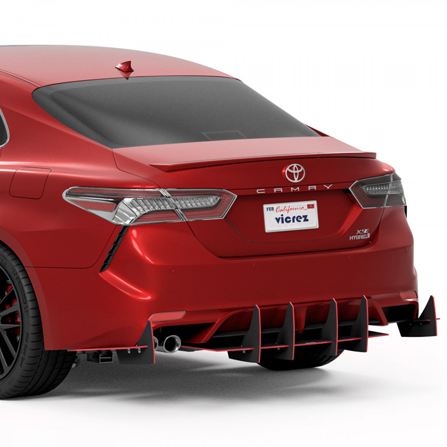 Vicrez® vz102648 - Genali VR2 Style Rear Diffuser