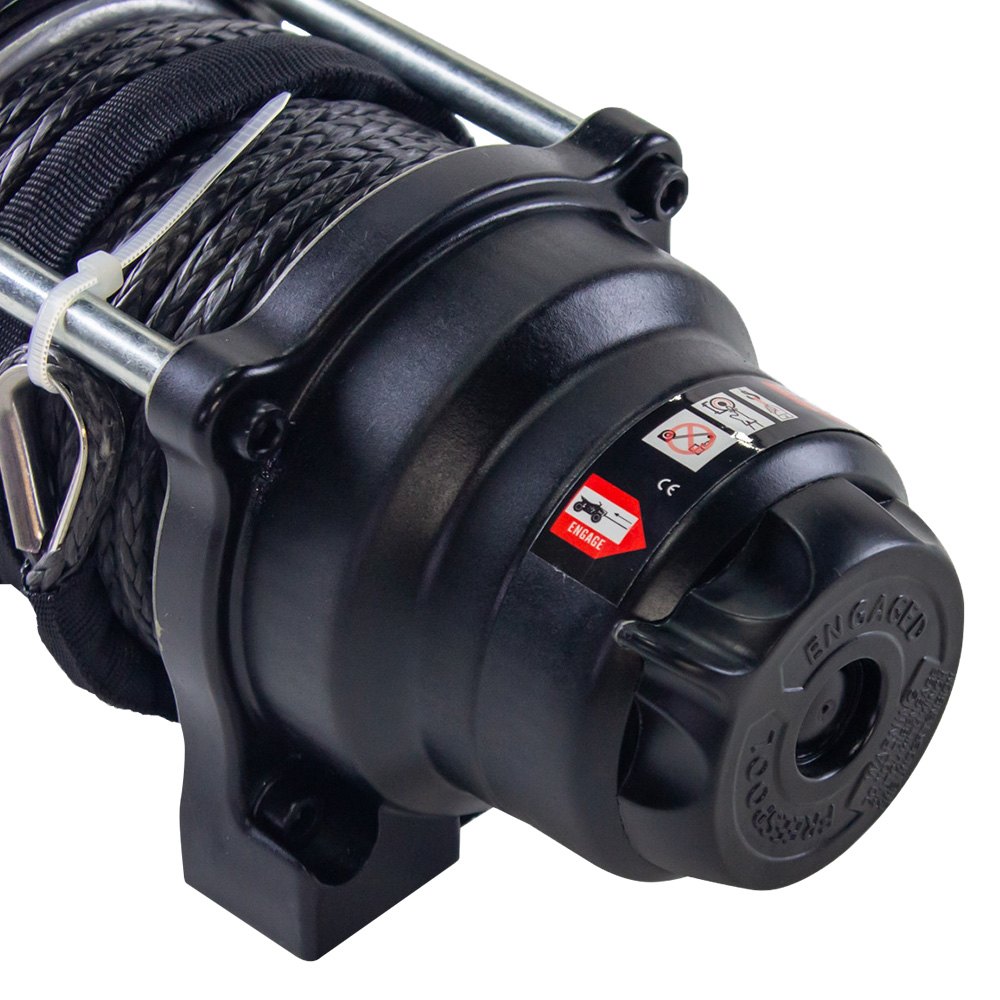 Viper Winches® MD3000_BK ATV/UTV Midnight 3,000 lbs Winch with 50' Black Synthetic Rope