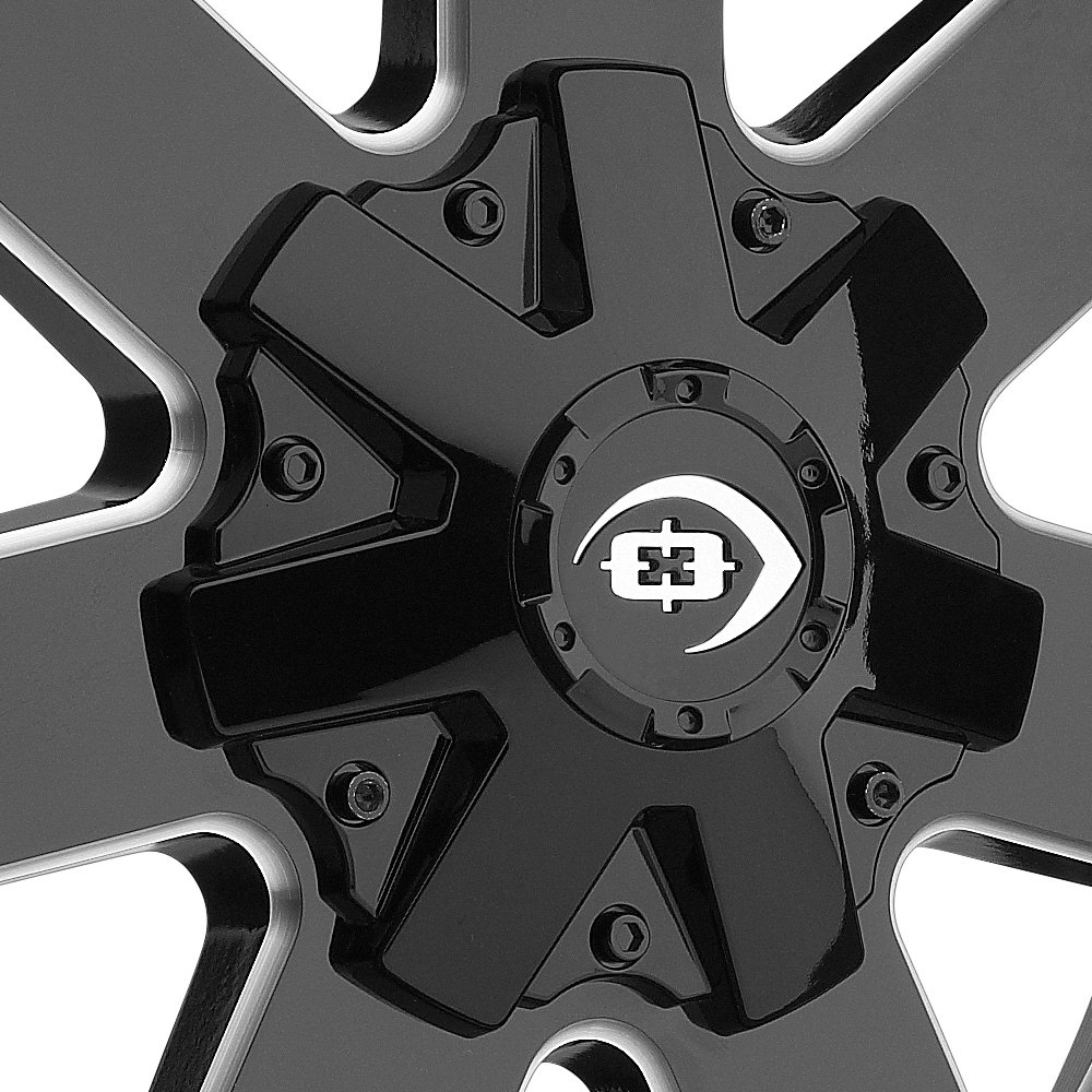 VISION OFF-ROAD® 411 ARC Wheels - Gloss Black with Milled VISION OFF-ROAD® 411 ARC Wheels - Gloss Black with Milled
