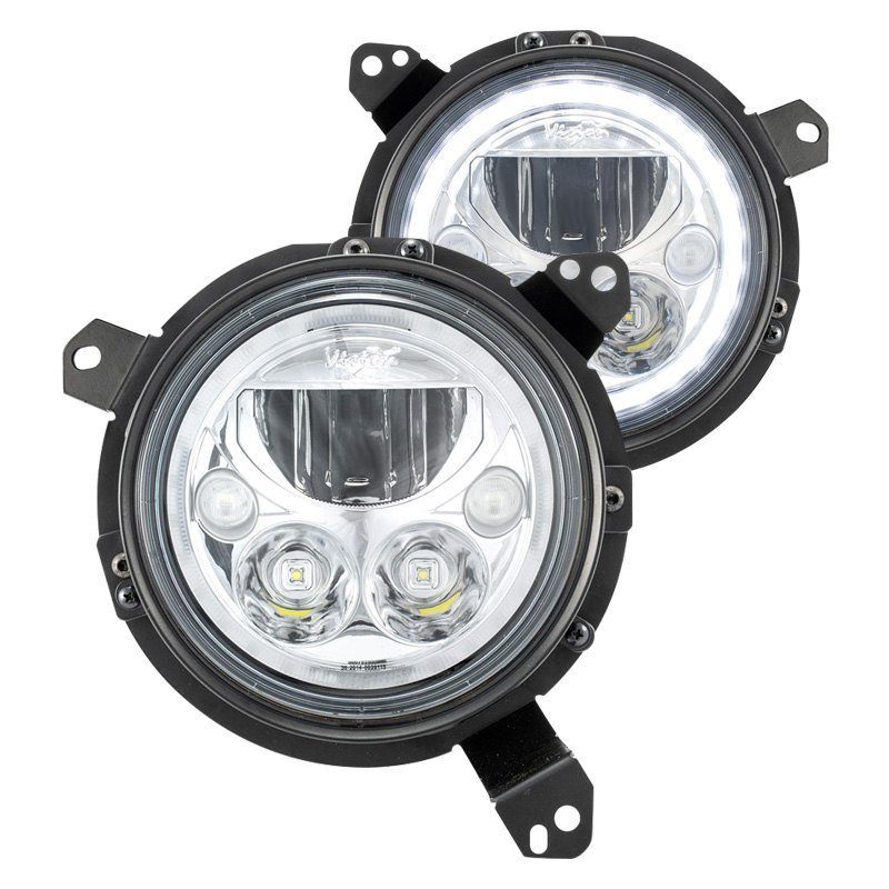 Vision X® 9944487 7" Round Chrome Vortex Halo LED Headlights