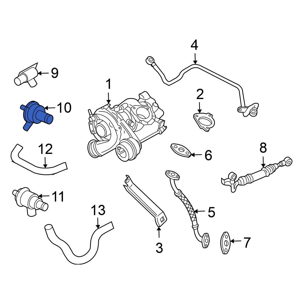 Volkswagen OE 06A906283E - Front Turbocharger Boost Solenoid