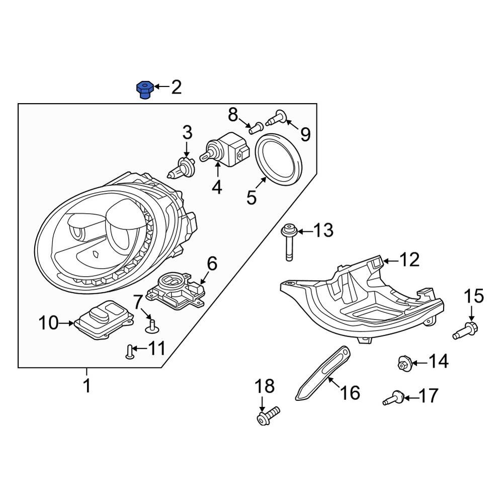 Volkswagen OE 3C8941041 Front Headlight Housing Vent Valve