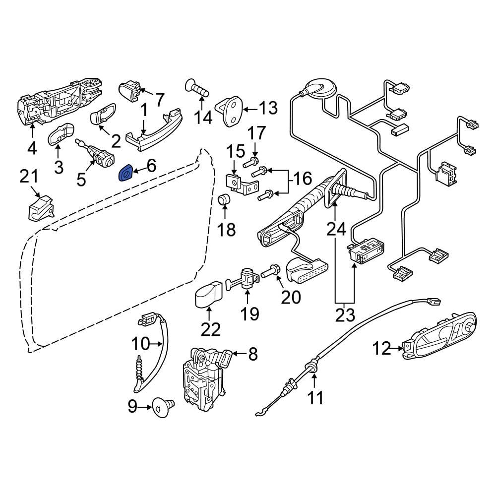 Volkswagen OE 5N1837879BGRU Front Left Door Lock Cylinder Cap