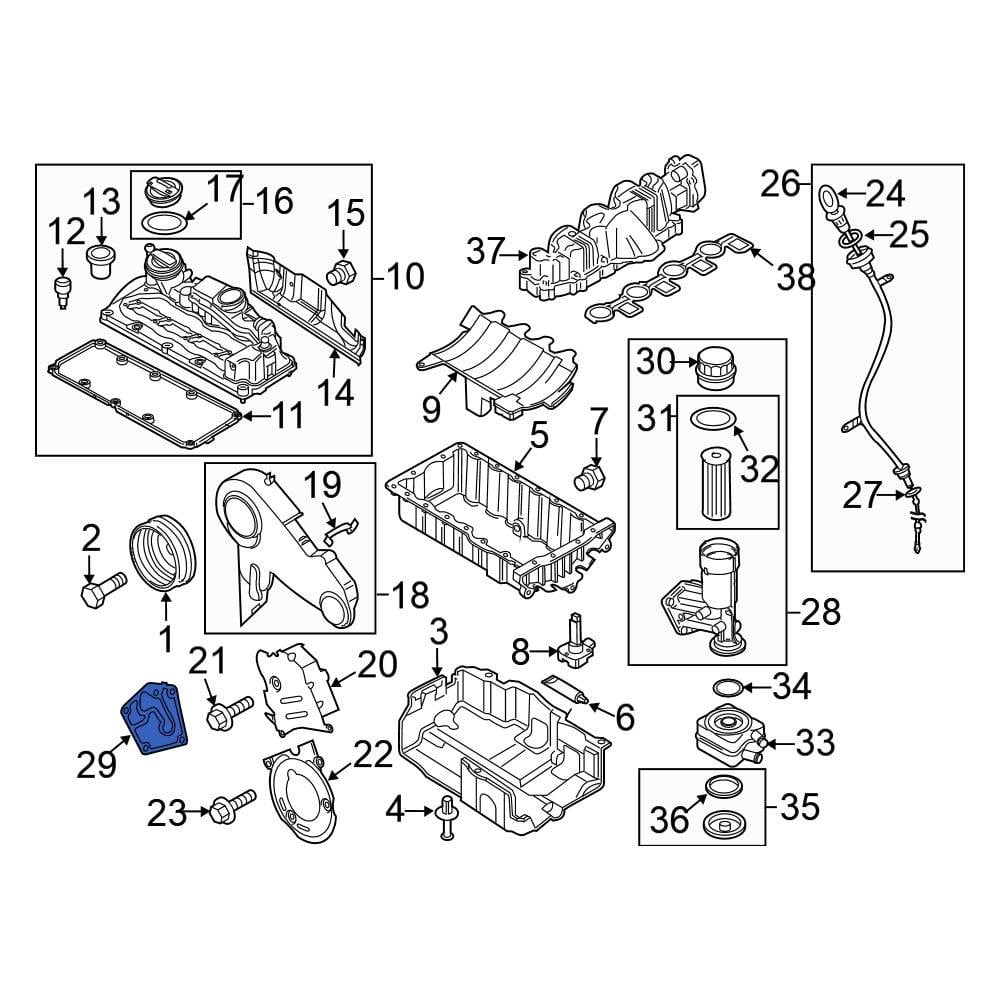 Volkswagen OE 045115441 - Engine Oil Filter Adapter Gasket