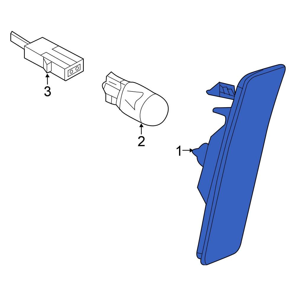 Volkswagen OE 5C5945071B Front Left Side Marker Light