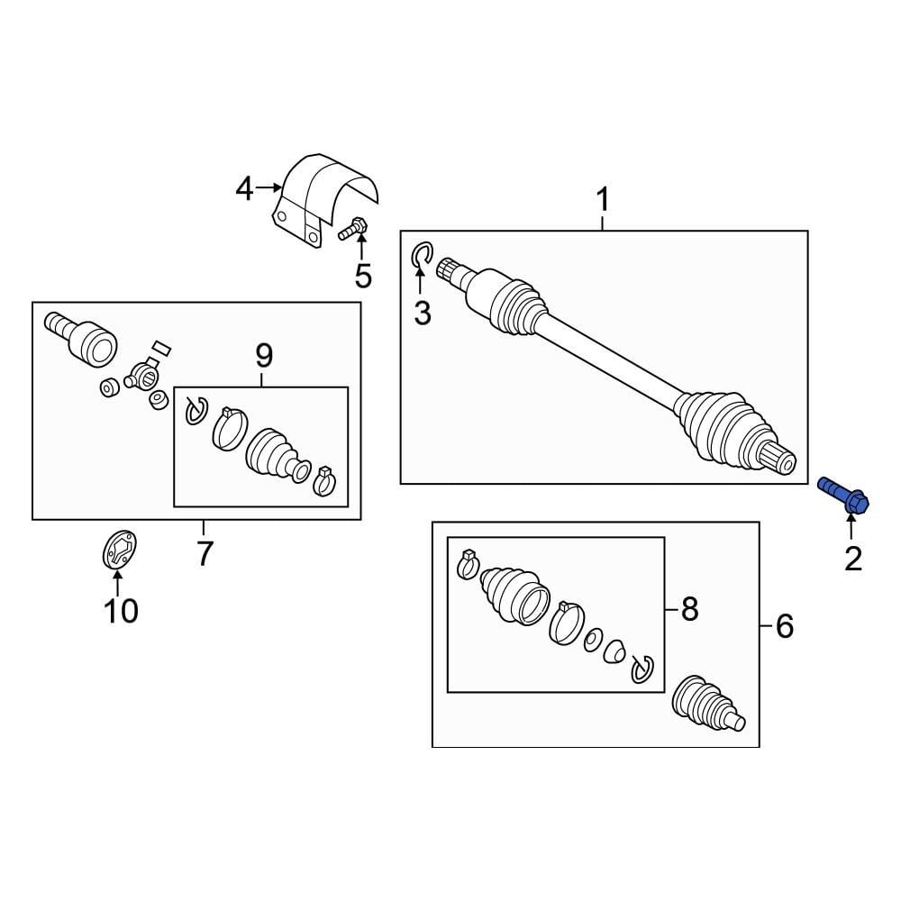Volkswagen OE WHT005437A - CV Joint Bolt